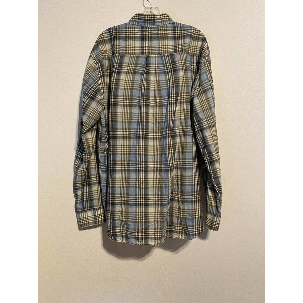 𝅺TOMMY Hilfiger Island Madras Sz Extra Large Shirt Blue Plaid - Picture 6 of 8